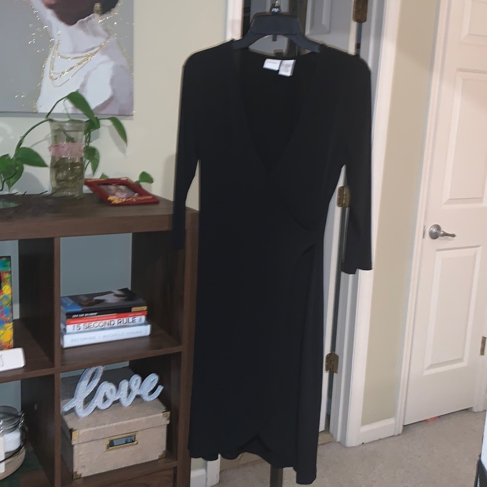 Black wrap dress